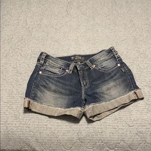 Silver jeans shorts